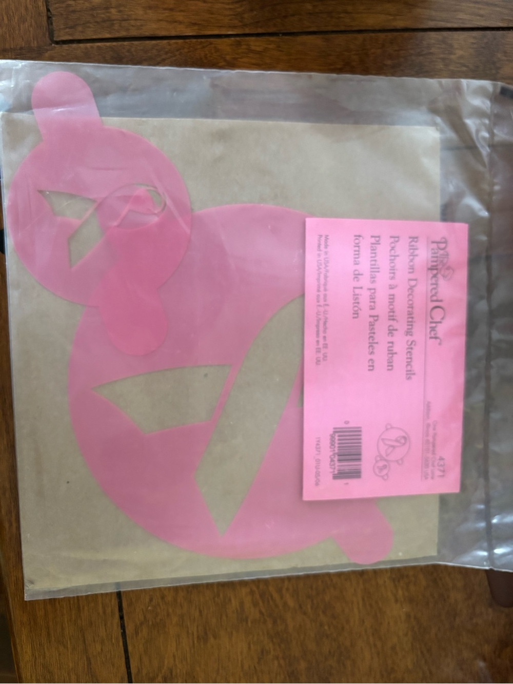 Pampered Chef Pink Silicone Pastry/Dessert Stencil Set